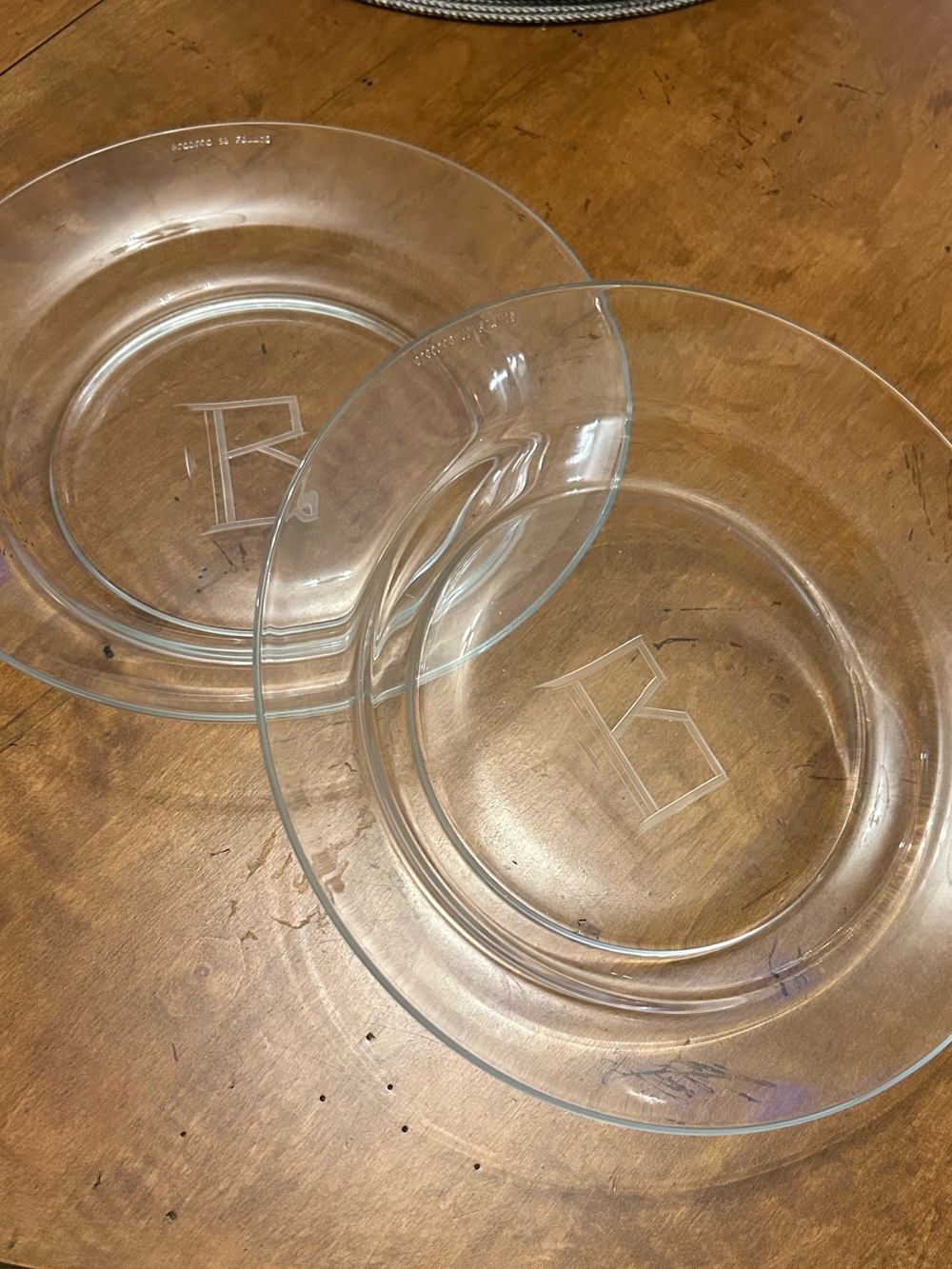 Arcoroc Rimmed Soup Bowl, Monogrammed, Set of 2